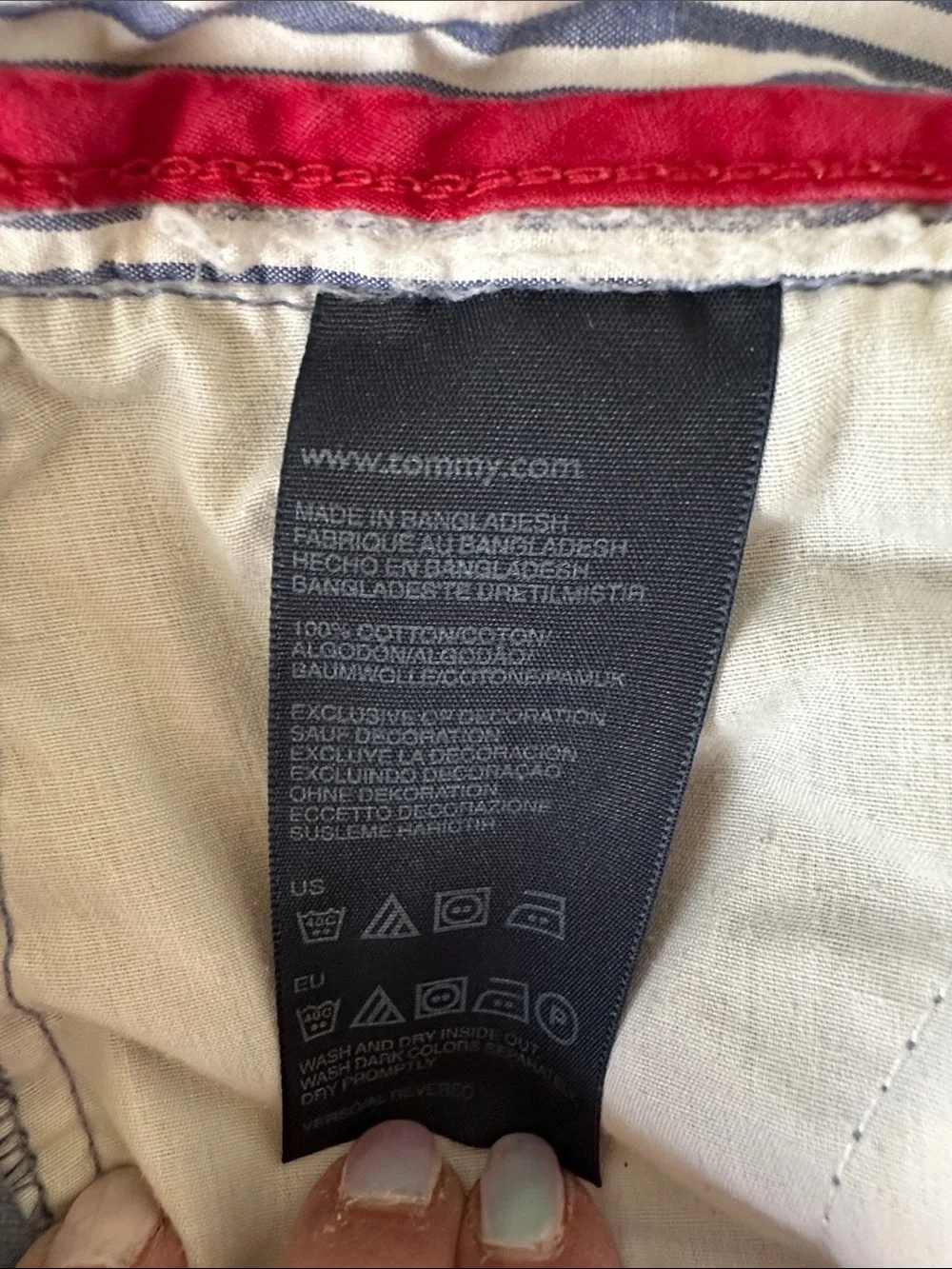 Tommy Hilfiger Sky Blue Men’s Flat Front Shorts